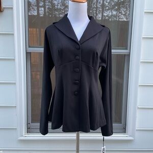 NWT Vicky Tiel black button up jacket size 6